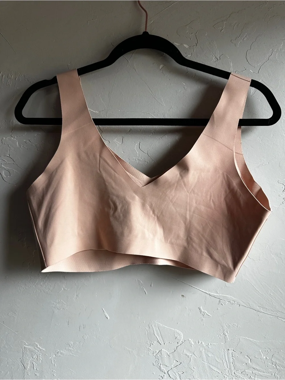 Honeylove Blush Pink V Neck‎ Wireless Sculpt Bra XL Seamless Shapewear Sz XL